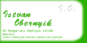 istvan obernyik business card
