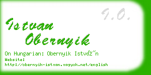 istvan obernyik business card